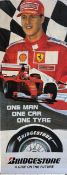 A Very Large 2001 Michael Schumacher Bridgestone Advertising Poster