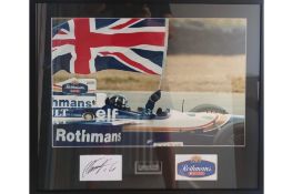 Damon Hill Signed Presentation Celebrating His 1994 British Grand Prix Victory