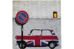 The Great British Mini Tribute Large Stretched Canvas