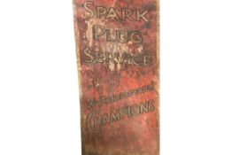 Champion Spark Plug Metal Service Sign