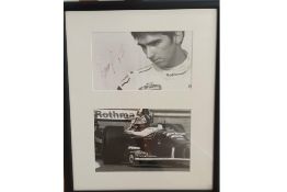 Portrait Photograph Signed by the 1996 Formula 1 World Champion, Damon Hill