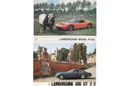 A Pair of Rare 1960s Lamborghini Dealership Brochures