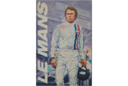 Acrylic on Canvas Steve McQueen at Le Mans