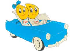 Mr and Mrs Drip Road Trip Hand Painted to Sculptured Wooden Board