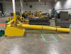 ABELL-HOWE 1/2 TON JIB CRANE WITH R&M ELECTRIC CHAIN HOIST – APPROX. 22' REACH, 18' HEIGHT