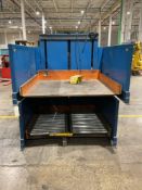 SOUTHWORTH ROLL C2.5-28 & UNLABELED HYDRAULIC LIFT TABLES 2,500 LB CAPACITY USED