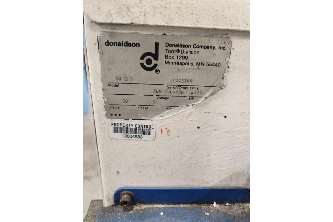 DONALDSON TORIT MODEL 64CAB DUST COLLECTOR SINGLE EXHAUST USED - Image 4 of 5