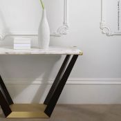1 x PORADA 'Sayre' Console Table (Base Only) - Original Price £4,495 - Ref: HCU248/WH2 - CL987 -