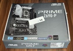 1 x Asus Prime Z690-P 12th Gen Intel LGA1700 Motherboard - Features PCIe 5.0, DDR5, Aura Sync,