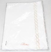 Pair of PRATESI Copper Chain Luxury 100% Egyptian Cotton Scalloped Duvet Cover, 230x220cm - RRP £700