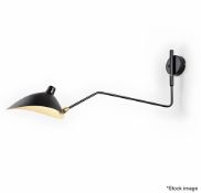 1 x Serge Mouille-Inspired Wall Lamp in Black, 99cm Tall - Unused Boxed Stock – Ref: MTE108/WH2 -