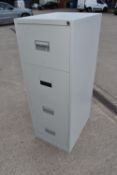 1 x Four Drawer Filing Cabinet - CL011 WH2 - Location: Altrincham WA14