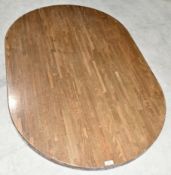 1 x Oval Wooden 1.7-Metre Long Dining Table Top - Dimensions: H5 x W170 x D110cm - Ref: K593 WH2 -