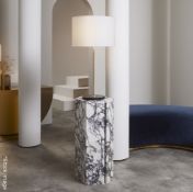 1 x CTO Lighting 'Mayfair' Premium Cylindrical ⌀29cm Fabric Shade in an Off-White / Pale Cream