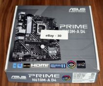 1 x Asus Prime Z610M-A D4 12th Gen Intel LGA1700 Micro ATX Motherboard - Open Boxed Stock With