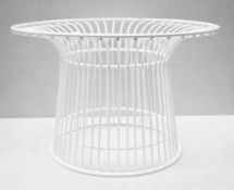 1 x Atomic Designer-inspired ⌀90cm Power-coated Table Base in White - Unused Boxed Stock - Ref: K621