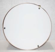 1 x Commercial Round ⌀45cm Copper Ceiling Light Fitting with Opal Diffuser - Dimensions: H17 x W45.5