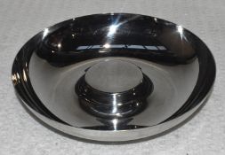 1 x Alessi Millenium Italian Stainless Steel Fruit Bowl - Dimensions: H4.5 x W22.5 cms - Provided in