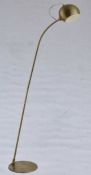 1 x Floor Lamp With An Antique Brass Finish And A Magnetic Adjustable Head - Height 1440mm - Ref: