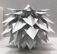 1 x Designer-Inspired Pine Cone-Style Aluminium Statement Ceiling Chandelier Light in Silver -