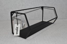 1 x Wood Zeta Black Wall Shelf - 16 x 40 x 16cm - New Boxed Stock - Ref: K574 Cage1 - CL011 -