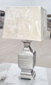 1 x COACH HOUSE Luxury Table Lamp with a Chrome Finish - Includes Shade – Unused Boxed Stock
