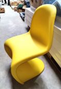 Set of 4 x Phanton Style Yellow Plastic Dining Chairs - New Boxed Stock
