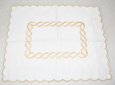 1 x PRATESI Luxury 100% Egyptian Cotton Scalloped Pillowcase Sham - Made In Italy - Dimensions: 30 x