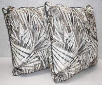 A Pair of Patterned Premium Cushions from an Exclusive Multi-million Pound Estate - Dimensions: