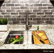 1 x AKDY Handmade Undermount 33-in x 22-in Stainless Steel Single Bowl Workstation Kitchen Sink