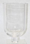 1 x LEE BROOM 'Podium Cylinder' Designer Transparent Glass Vase - Unused Boxed Stock - Ref: