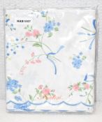 Pair of PRATESI 'Federa' Luxury 100% Egyptian Cotton Square Scalloped Floral Pillowcase Shams with
