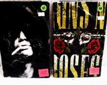 2 x Rock and Roll Themed Guns N' Roses and Slash Short Sleeve Ladies T-Shirts - Size: Medium -