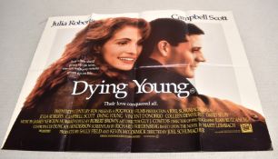 1 x Original VINTAGE Quad MOVIE POSTER From the Film DYING YOUNG - Size: 76 x 101 cms