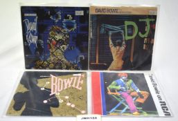 4 x Vinyl 7 Inch Singles - DAVID BOWIE - Includes Lets Dance, DJ, Blue Jean