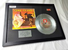 1 x Framed THE CLASH Silver 7 Inch Vinyl Record - ROCK THE CASBAH - Mounted and Framed
