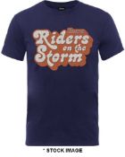 1 x THE DOORS Official Merchandise Riders on the Storm Logo Short Sleeve Men's T-Shirt - Size:
