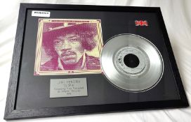 1 x Framed JIMI HENDRIX Silver 7 Inch Vinyl Record - GLORIA - Mounted and Framed