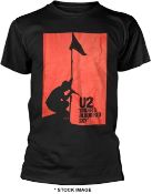 1 x U2 Under a Red Blood Sky Logo Short Sleeve Men's T-Shirt - Size: Small - Colour: Black - New &