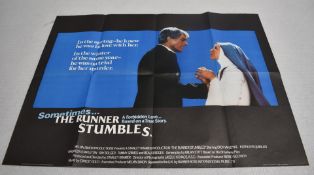 1 x Original VINTAGE Quad MOVIE POSTER From the Film THE RUNNER STUMBLES - Size: 76 x 100 cms
