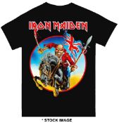 1 x IRON MAIDEN European Tour 2013 Logo Short Sleeve Men's T-Shirt by Global - Size: Small