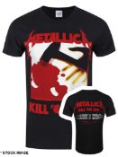 1 x METALLICA Kill Em All Tour Logo Short Sleeve Men's T-Shirt by Gildan - Size: Small - Colour: