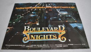 1 x Original VINTAGE Quad MOVIE POSTER From the Film BOULEVARD NIGHTS - Size: 75 x 101 cms