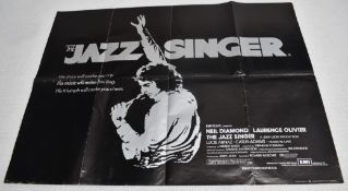 1 x Original VINTAGE Quad MOVIE POSTER From the Film THE JAZZ SINGER - Size: 76 x 101 cms