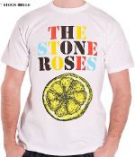 1 x THE STONE ROSES Official Merchandise YELLOW LEMON Logo Short Sleeve Men's T-Shirt by Bravado and