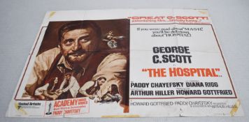 1 x Original VINTAGE Quad MOVIE POSTER From the Film THE HOSPITAL - Size: 75 x 101 cms
