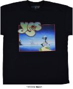 1 x YES Official Merchandise Yessongs Logo Short Sleeve Men's T-Shirt by Liquid Blue - Size: Large -
