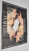 1 x Original VINTAGE Quad MOVIE POSTER From the Film PLAYERS - Size: 73 x 101 cms
