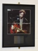 1 x Framed ERIC CLAPTON Autograph - Unplugged LP Signed By Eric Clapton - Includes COA