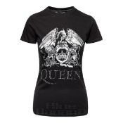 1 x QUEEN Official Merchandise Diamond Crest Logo Short Sleeve Men's T-Shirt - Size: XXL - Colour: